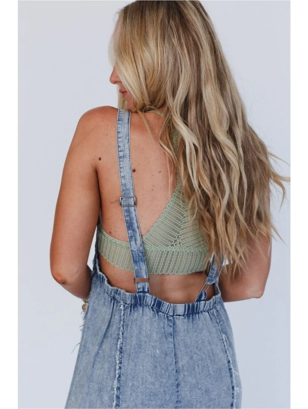 Ee:some × Three Bird Nest Harley Washed Denim Jumpsuit Nwt - Picture 5 of 10